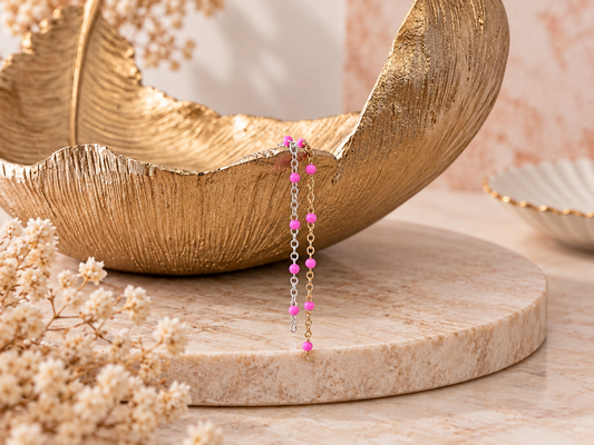Pink US Enamel Satellite Chain