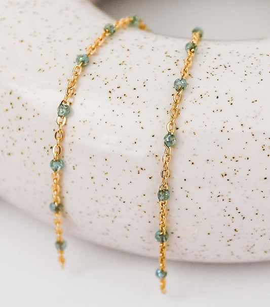 Ice Blue Enamel Satellite Chain