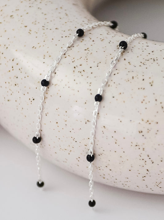 Black Enamel Satellite Chain