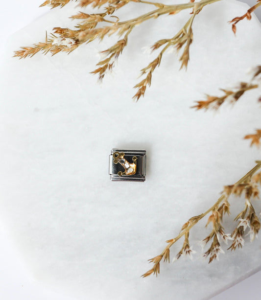Italian Charm - Anchor - CZ Detail