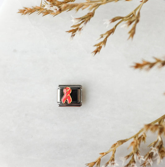 Italian Charm - Pink Ribbon