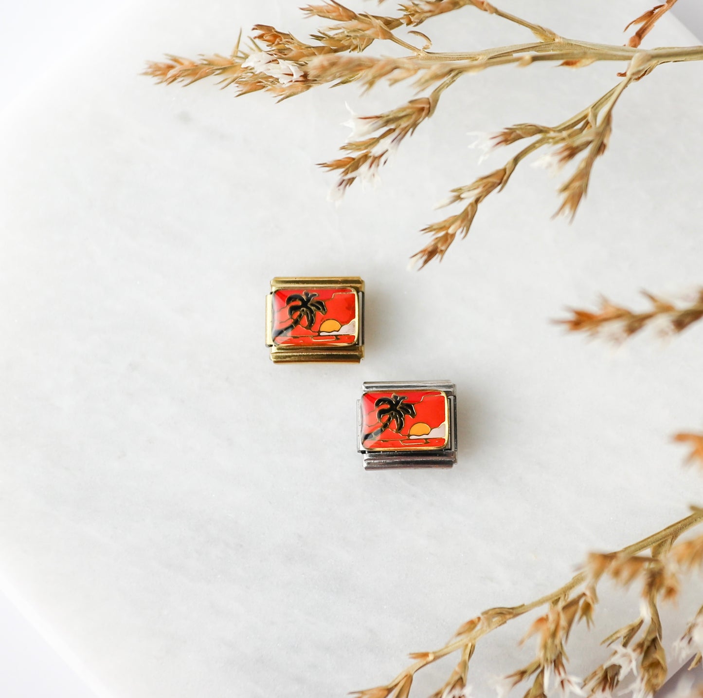 Italian Charm - Tropical Sunset Palm Tree