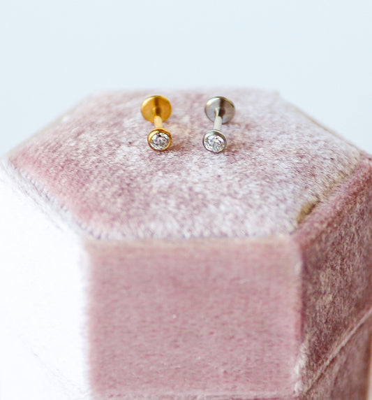3mm CZ Earring
