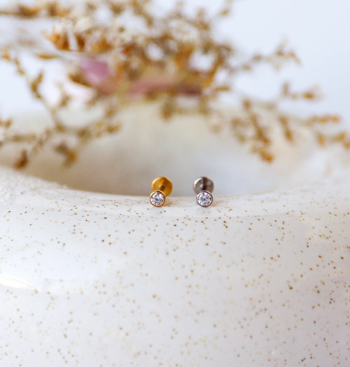 3mm CZ Earring
