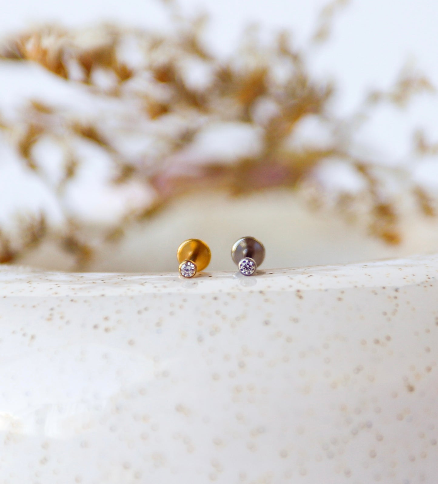 2mm CZ Earring