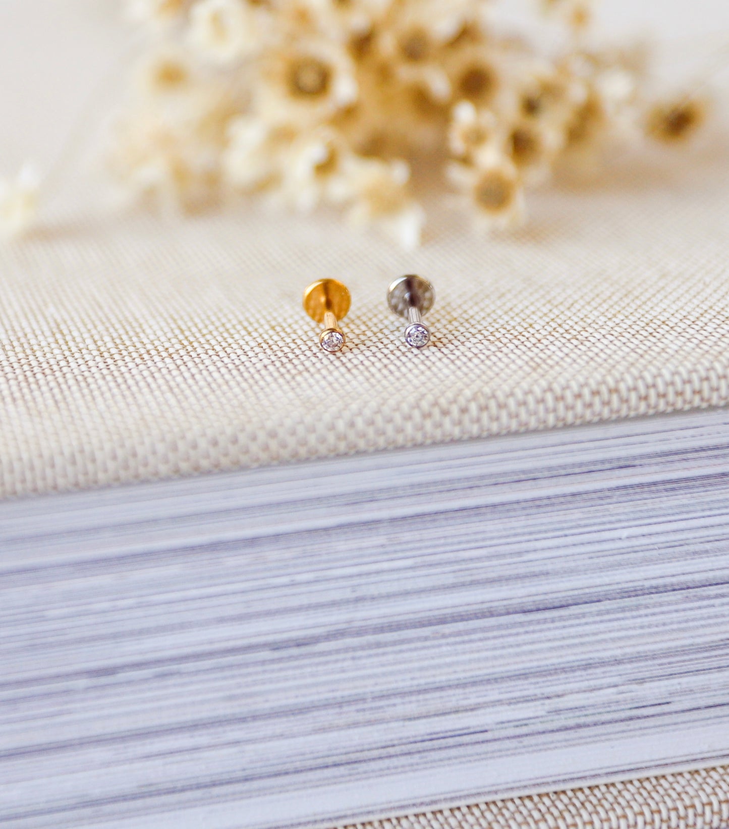 2mm CZ Earring