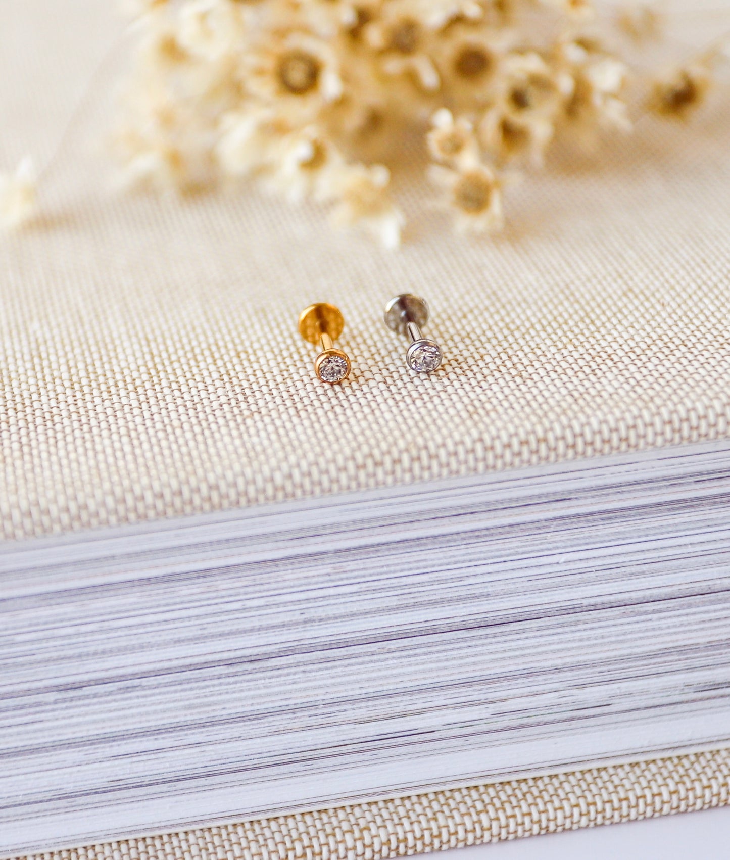 3mm CZ Earring