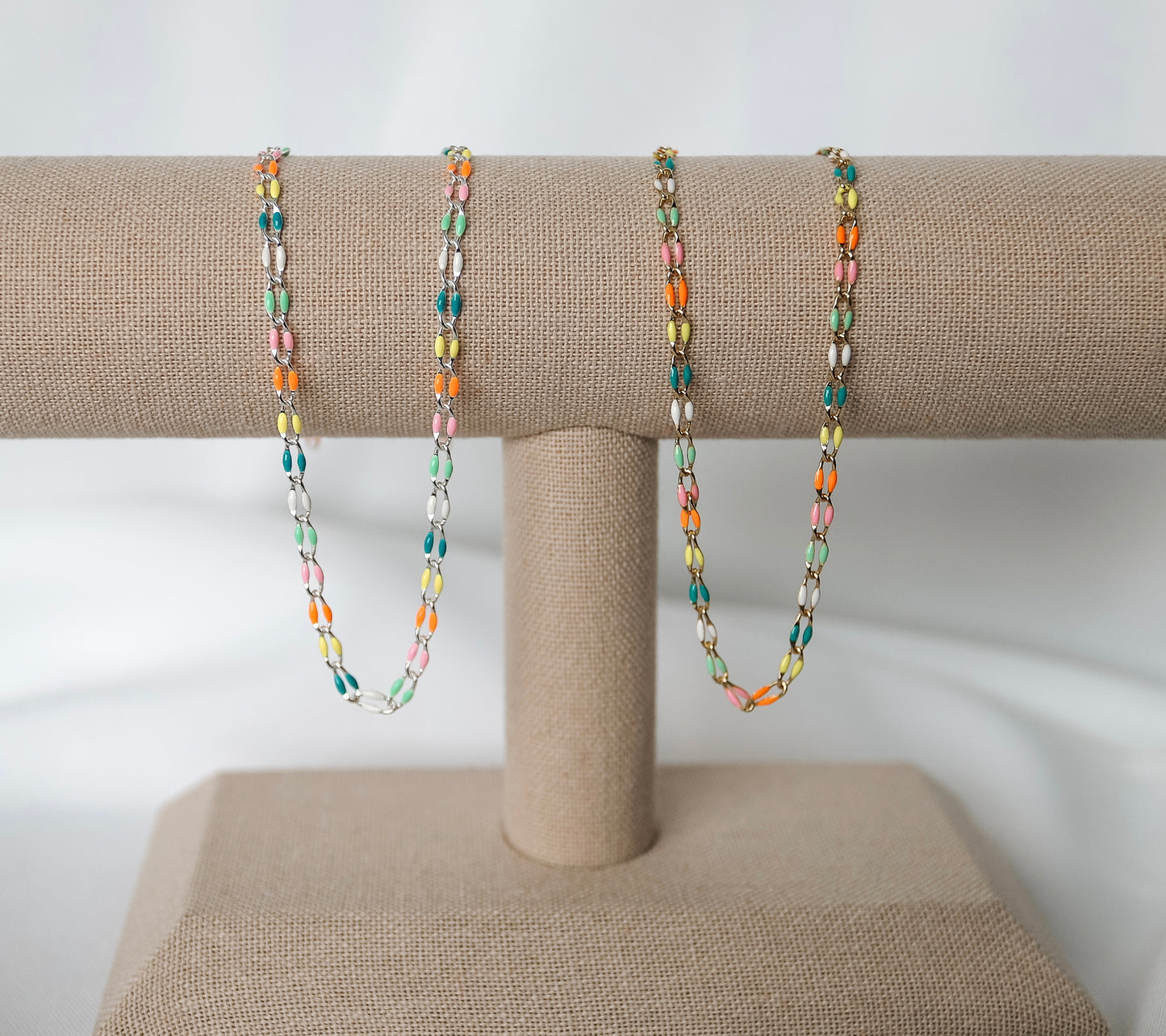 Plated Enamel Chain - Multicolored