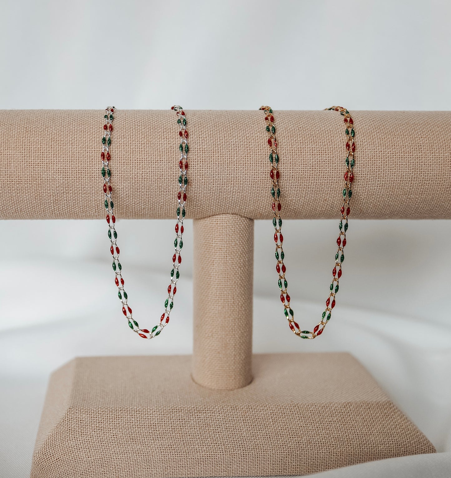 Plated Enamel Chain - Merry & Bright