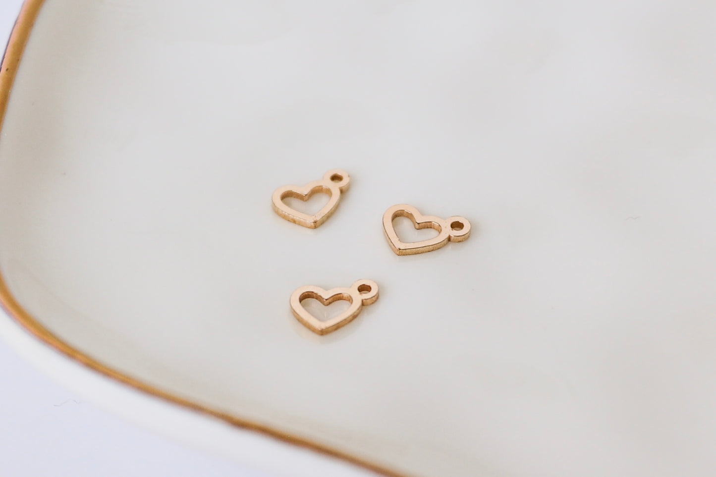 Tiny Heart Outline Charm