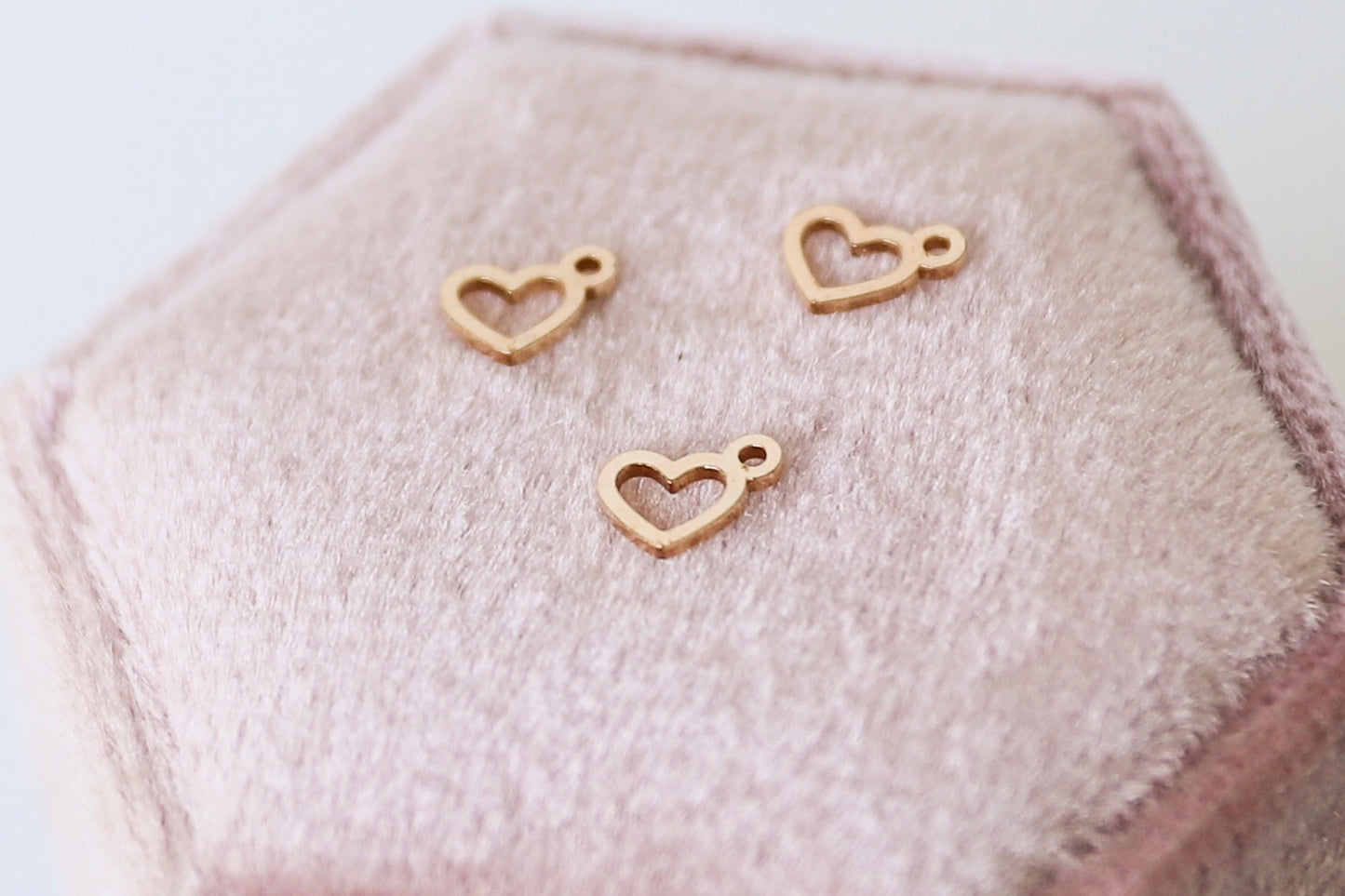 Tiny Heart Outline Charm