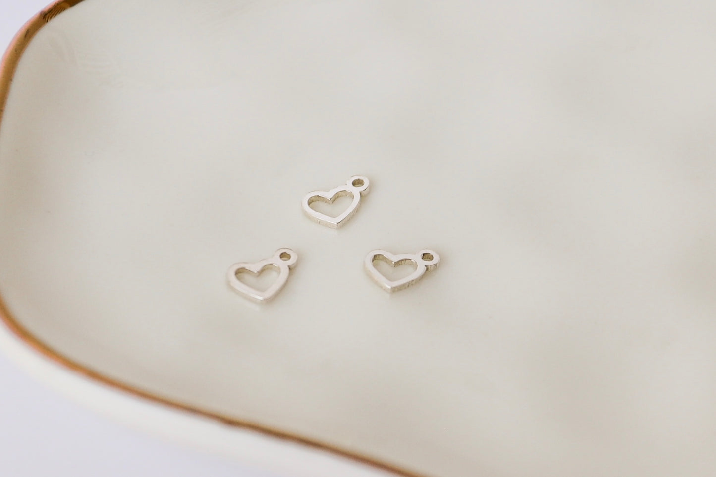 Tiny Heart Outline Charm