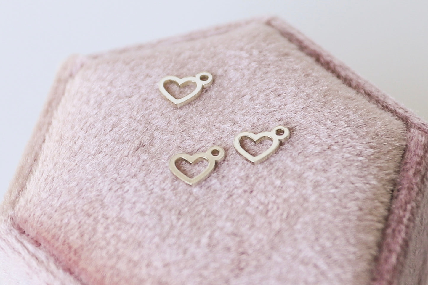 Tiny Heart Outline Charm